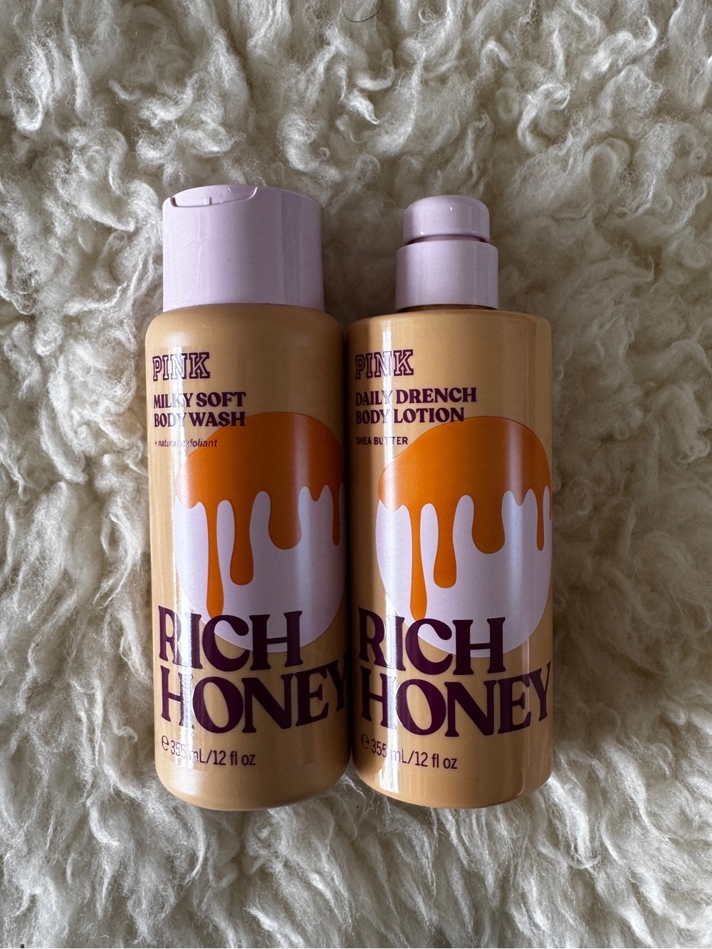 New V.S. PINK Rich Honey Replenishing Body Care Set